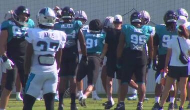 Jacksonville Jaguars hold joint practice with Panthers