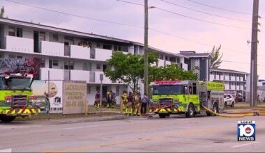 2 hurt, including firefighter, in Miami-Dade apartment fire, first responders say