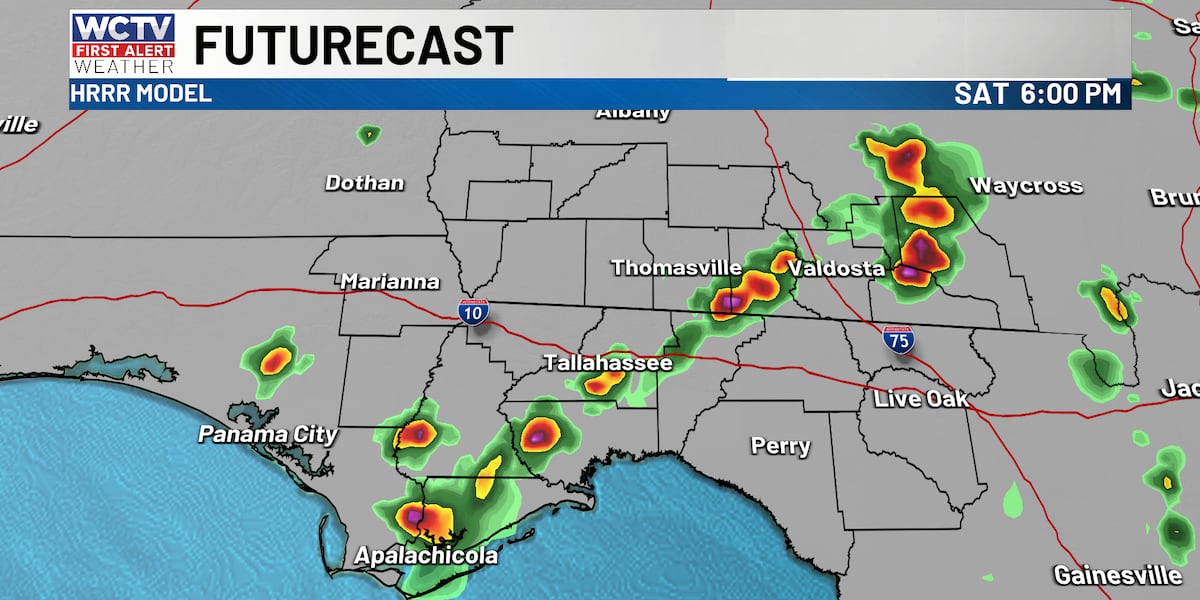Pop-up showers and storms to start the weekend for Tallahassee, the Big Bend and South Georgia