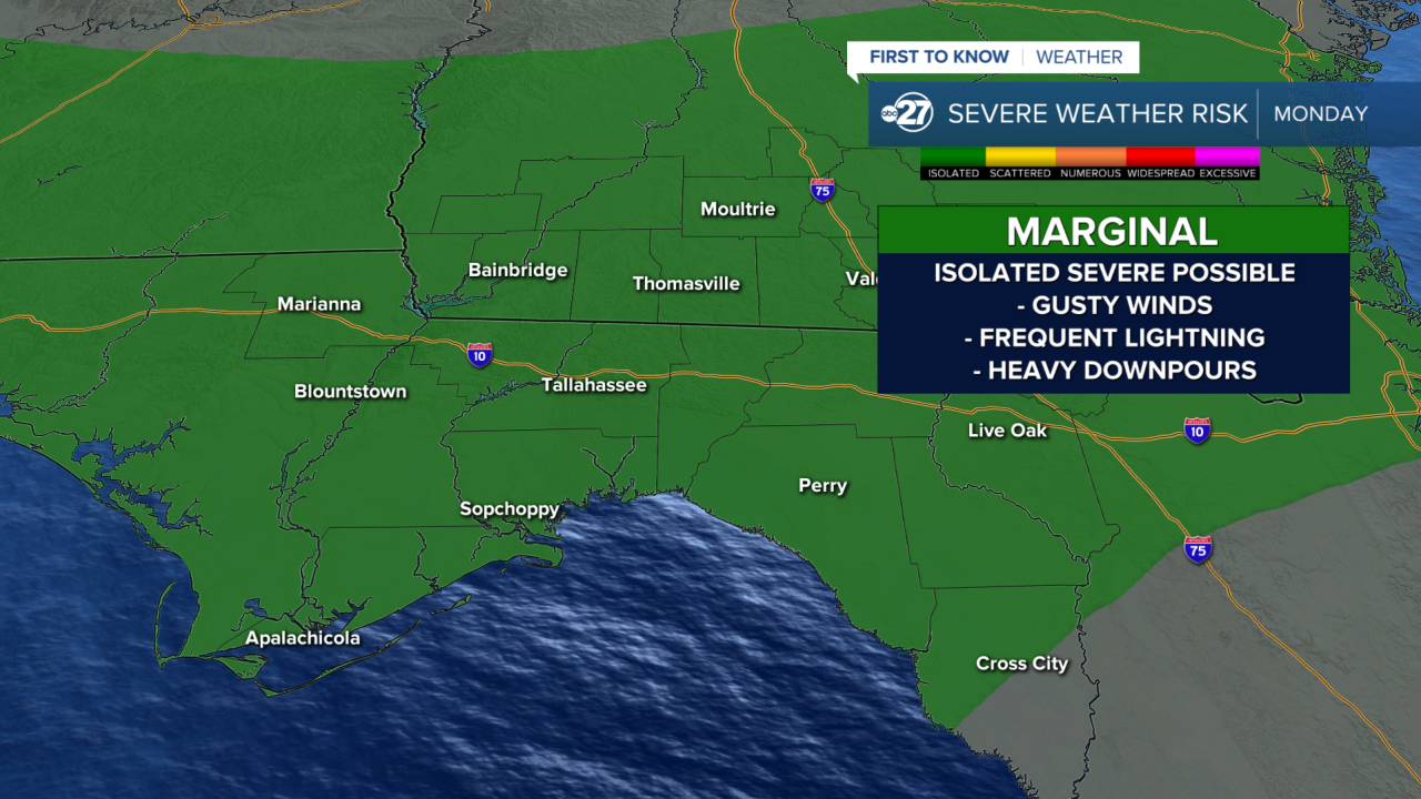 Monday Severe Weather Risk