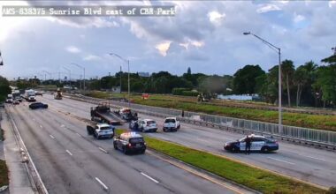 1 hospitalized, several others checked out at scene following Lauderhill crash involving bicyclist, multiple vehicles