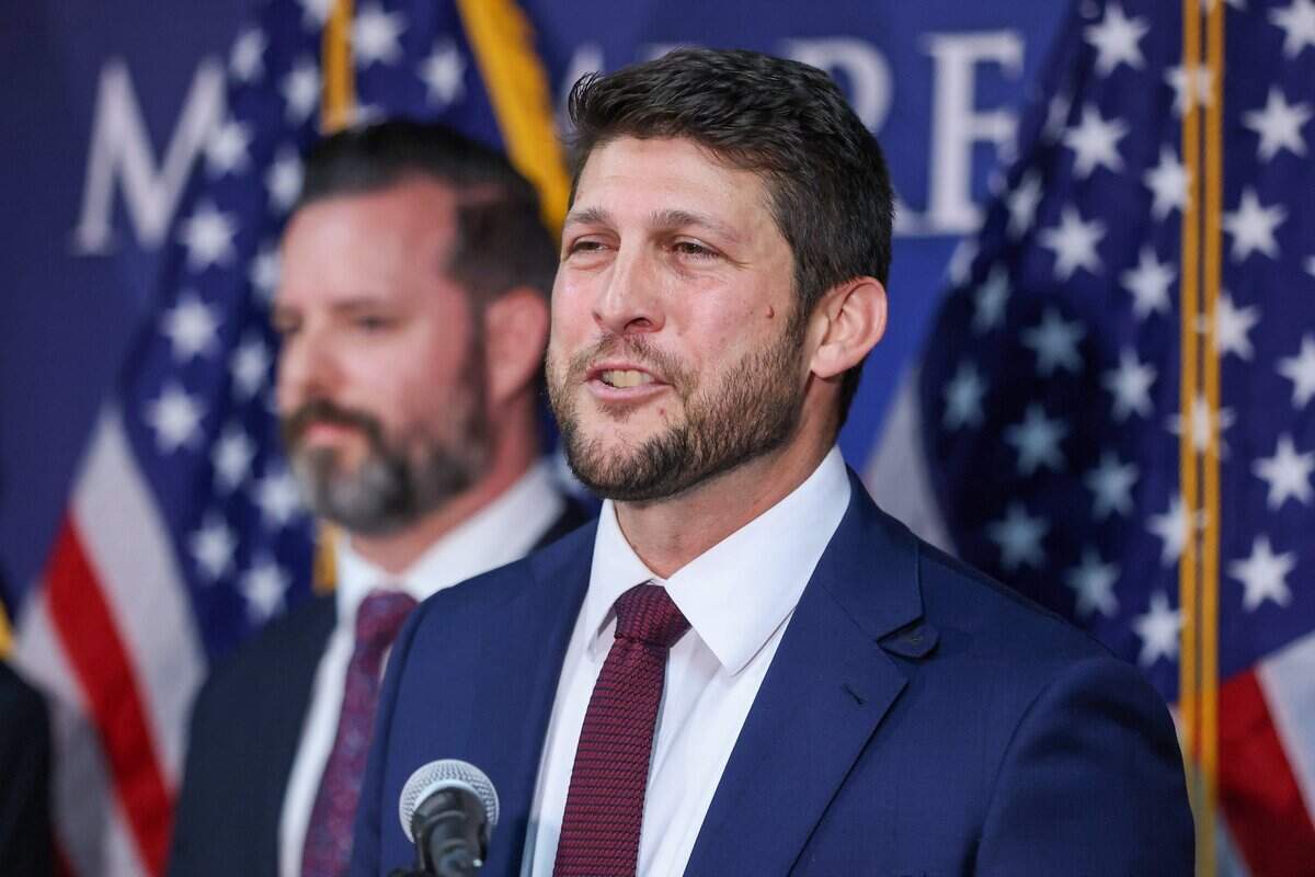 Florida Attorney General James Uthmeier, right, speaks alongside federal and state law enforcement officials during a press conference at the FDLE Miami Regional Operations Center announcing a new unit focused on investigating public corruption and government spending.on Thursday, February 19, 2026, in Miami, Florida. Left to right are: U.S. Attorney for Southern District of Florida Jason A. Reding Quinones, and Attorney General James Uthmeier.