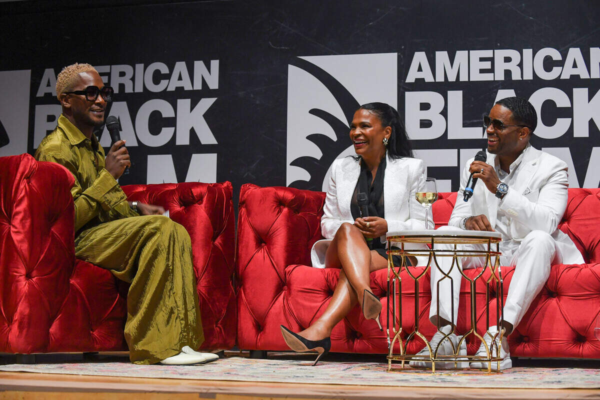 Love Jones co-stars Nia Long and Larenz Tate share a laugh with journalist and Access Hollywood co-host Scott Evans. The two reminisced with Evans about the film, its legacy and where their characters would be in 2025.