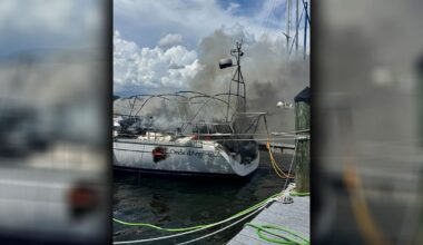 Two boats catch fire at Davis Islands Yacht Club in Tampa