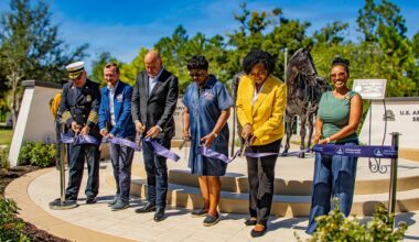 Hillsborough County leaders cut ribbon for Buffalo Soldiers Monument