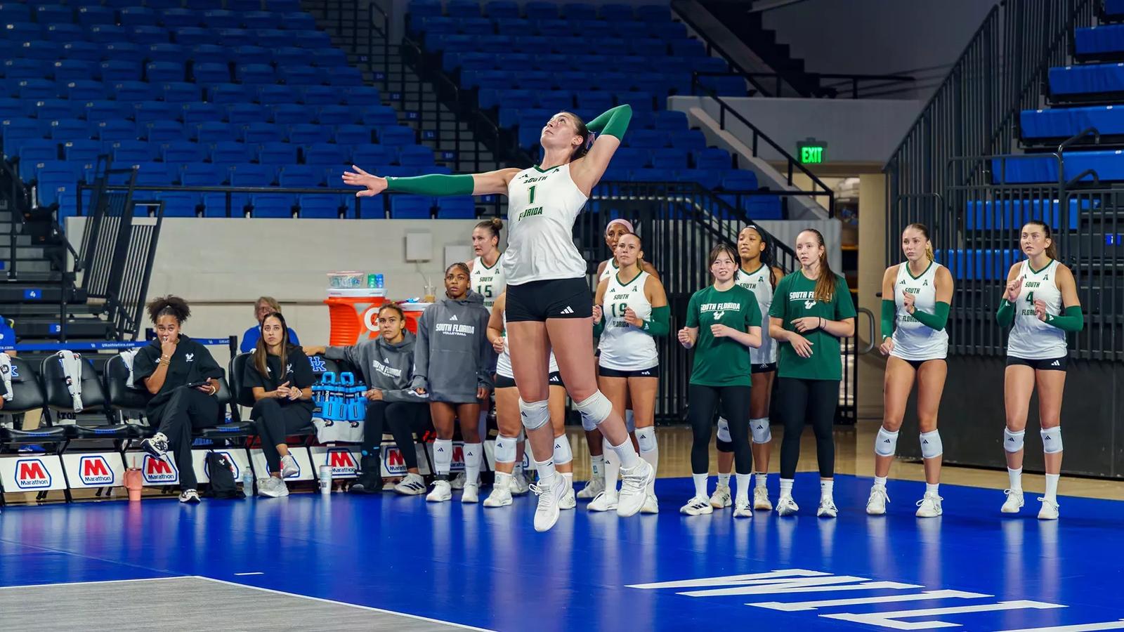 South Florida Volleyball Sweeps Utah State at Bluegrass Battle
