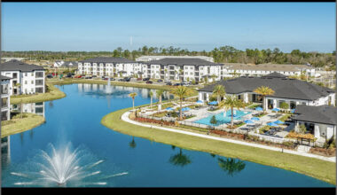 Aerial view of Infinite Clay Town Center, the 300-unit Class A community CS3 Investments acquired in the Jacksonville, Fla., metro area.