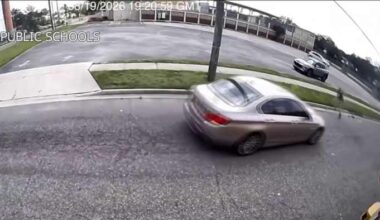 DCPS officials warn drivers after video shows car narrowly missing child after illegally driving around school bus