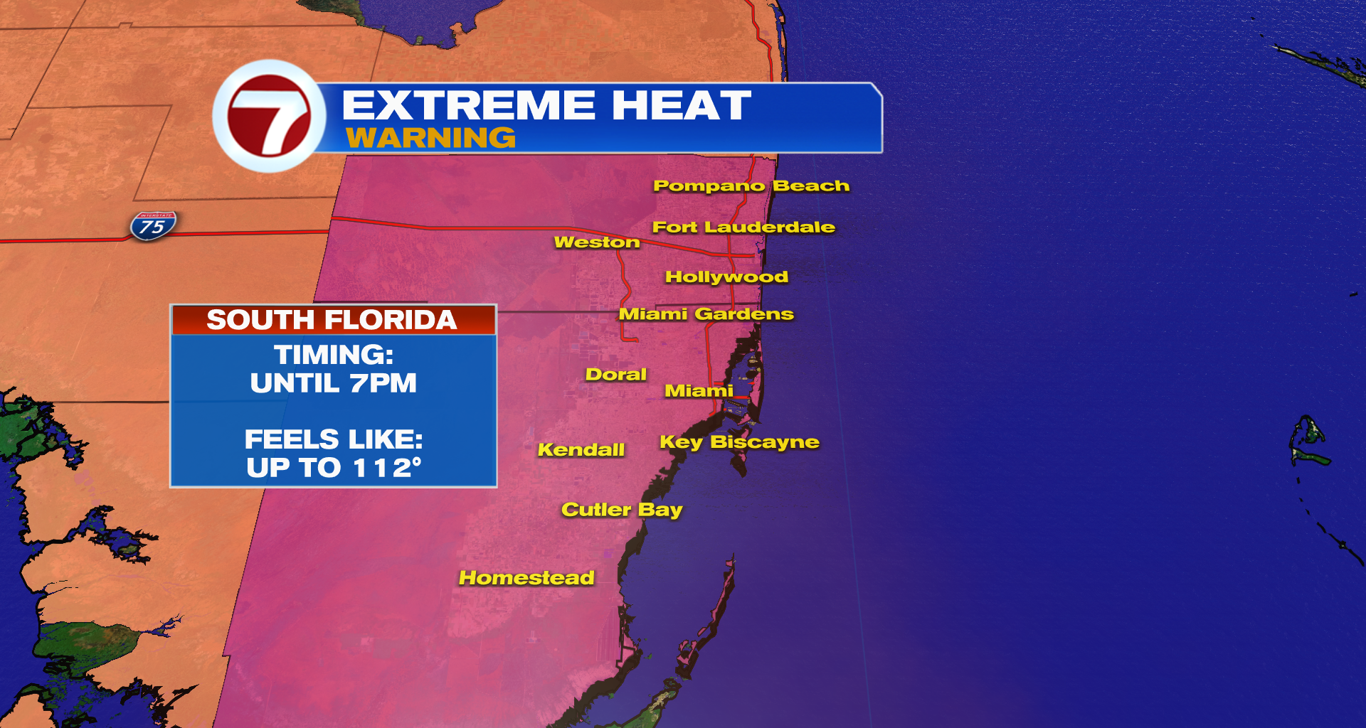 Extreme Heat Warning Wednesday - WSVN 7News | Miami News, Weather, Sports