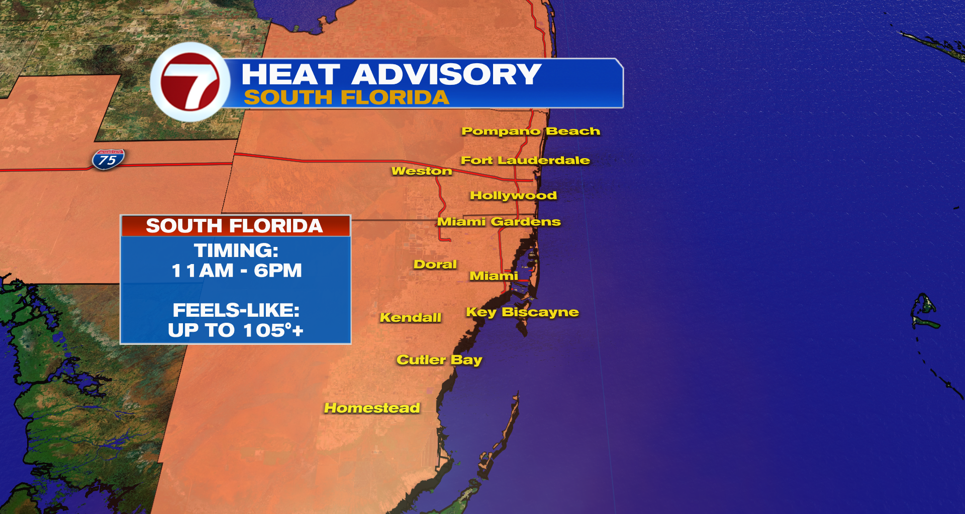 Heat Advisory In Effect - WSVN 7News | Miami News, Weather, Sports