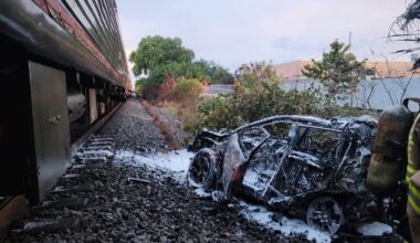 Fire after Amtrak and car collision in Broward