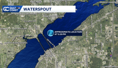 Waterspout reported over Caloosahatchee River in downtown Fort Myers thunderstorm