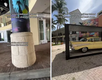 TikTok Split of Sunset Place Demolition POV: your childhood mall has turned into a nearly abandoned back room My middle school closet was from this forever 21