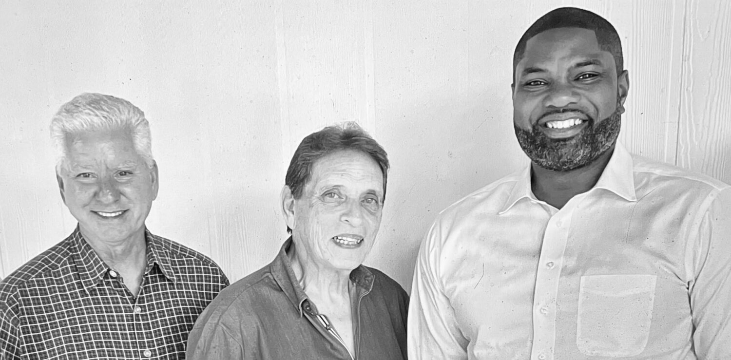 Fort Myers Pastor Gaspar Anastasi (center) poses between former Lee Health chairman David Klein and Congressman Byron Donalds during the latter&rsquo;s recent tour of Anastasi&rsquo;s controversial drug rehab center. Photo:Facebook/ByronDonalds