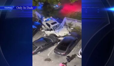 Teen driver in custody after slamming into wall, several parked cars in North Miami, fleeing on foot, police say - WSVN 7News | Miami News, Weather, Sports
