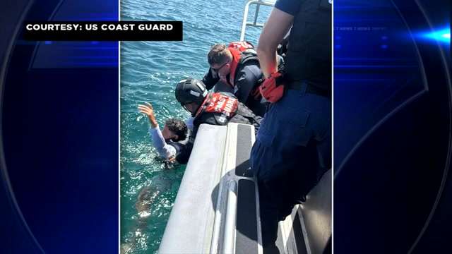 Coast Guard crew rescues 2 from sinking personal watercraft near Government Cut - WSVN 7News | Miami News, Weather, Sports