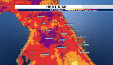 Huge heat dominates Central Florida this weekend