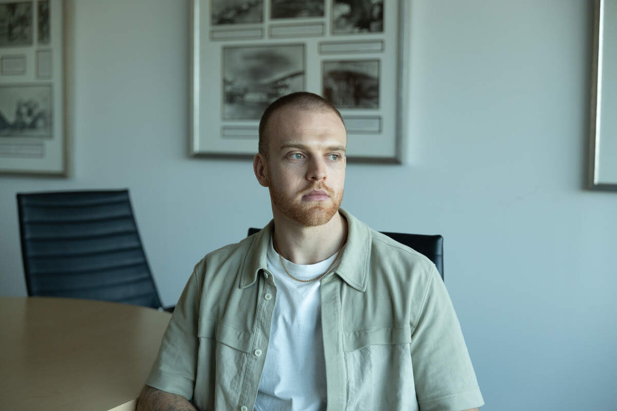 Adrian Hoffmann poses for a portrait in the Miami Herald conference room after an interview about his mother Alysha Hanin’s disappearance on Monday, Aug. 10, 2026.