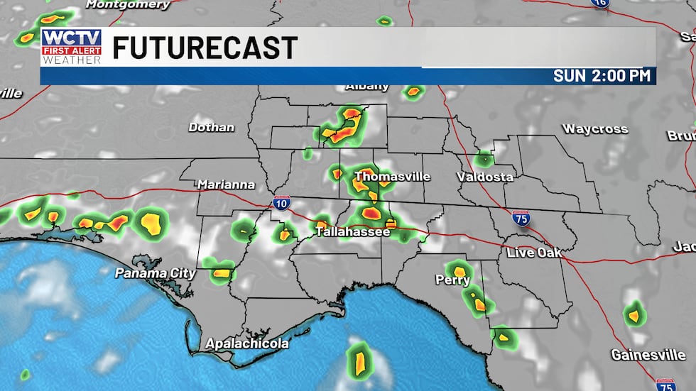 Scattered sea breeze showers this afternoon.