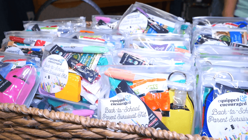 Foster families, child advocates and community partners came together at a back-to-school event to provide school supplies, resources and support for children in foster care as they prepare for the new school year. (WPEC/Forever Family)