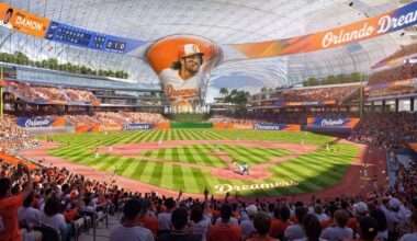 Renderings of Orlando Dreamers proposed a 45,000-seat Major League Baseball Stadium near I-Drive and the 528. (Orlando Dreamers)
