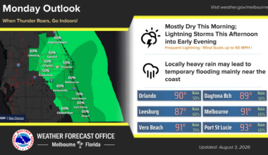 Lightning storms expected for early afternoon and evening – Orlando Sentinel