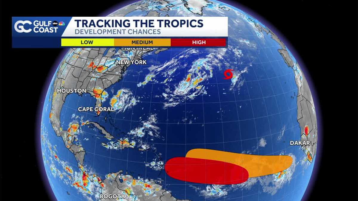 Tracking two Invests in the Atlantic as Cristobal moves east