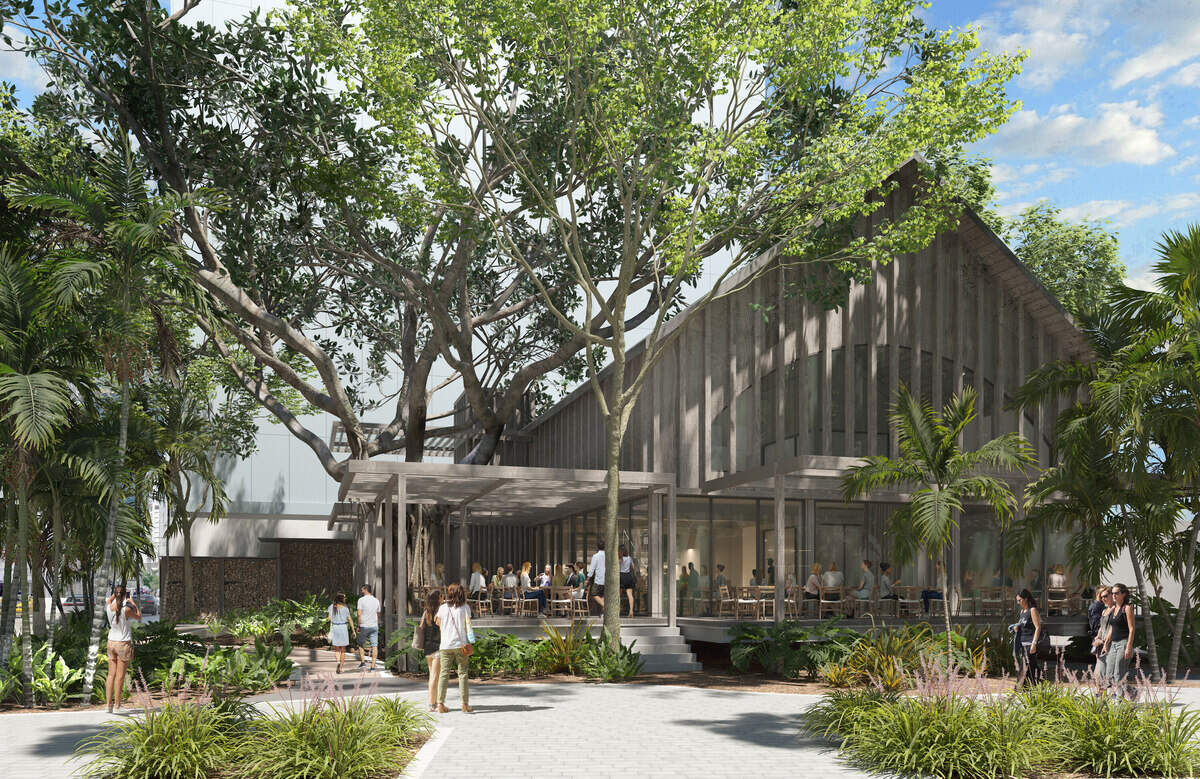 A rendering of the Allen Morris Company’s proposed restaurant, which will be headed by Michelin-starred chef Stefano Secchi.