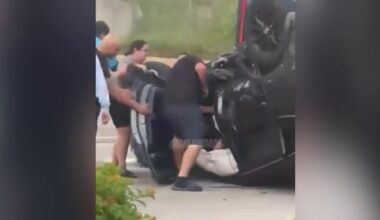 Cellphone video captures aftermath of rollover crash in Southwest Miami-Dade – NBC 6 South Florida