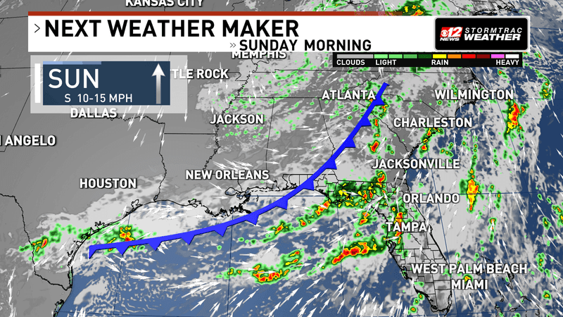A cold front to the north will stall and become a stationary front, helping to keep deep tropical moisture in place across South Florida. (WPEC)
