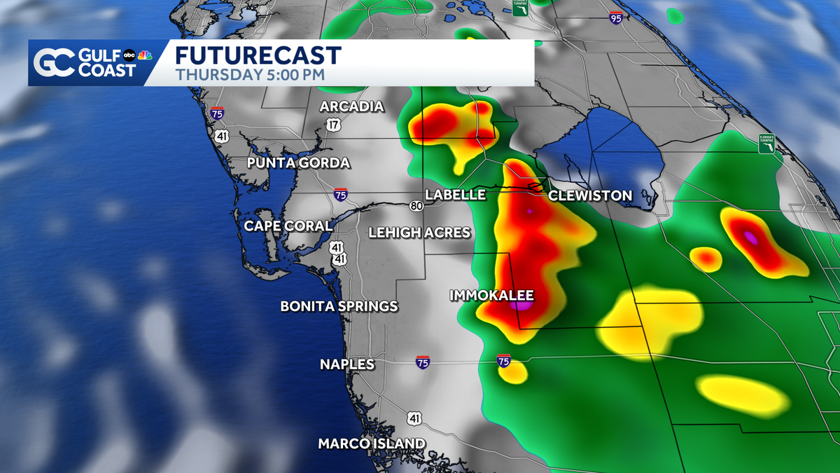 Scattered storms move inland Thursday; Heat advisory issued