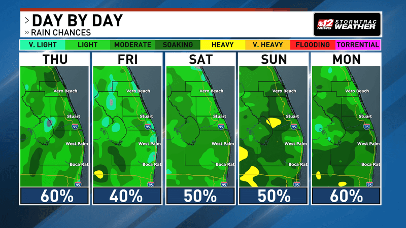 Stronger storms could bring gusty winds, hail and heavy rain to South Florida. (WPEC)
