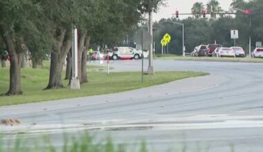 Possible sewage line break snarls traffic on John Young Parkway in Hunter's Creek