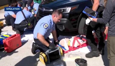 Central Florida emergency crews conduct car, e-bike crash simulation
