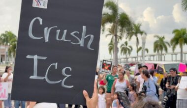 Protesters rally in downtown Fort Myers over reported ICE activity | Lee County