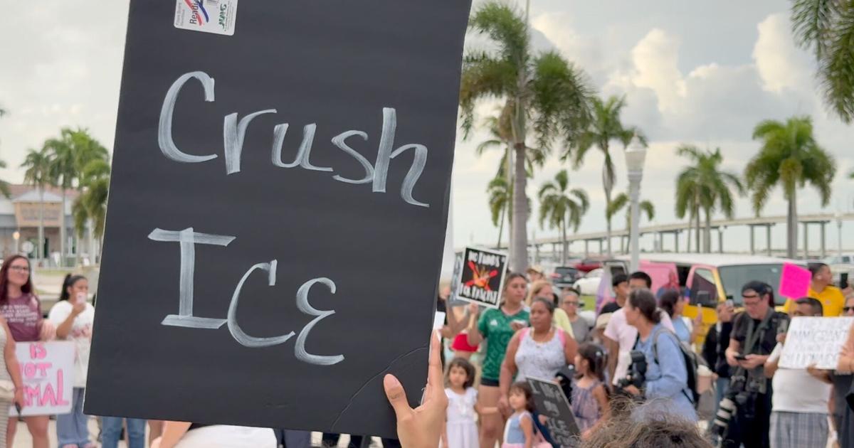 Protesters rally in downtown Fort Myers over reported ICE activity | Lee County