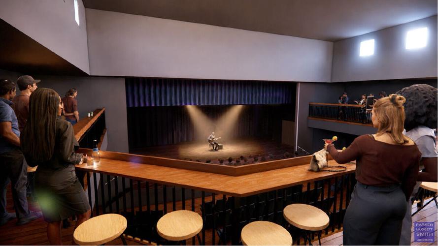 Balcony overlooks planned McCollum Hall stage