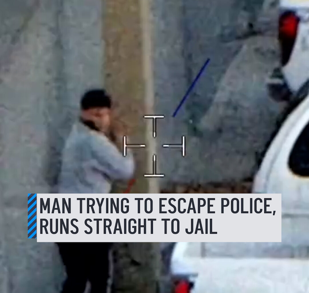Video shows a fleeing car theft suspect running straight to a Florida jail, authorities said. The Orange County Sheriff's Office on Friday released the footage of the incident that began when the suspect allegedly stole a Chevy Impala. Dashcam video and aerial footage shows deputies tracking down the car. #florida #jail #police #dashcam