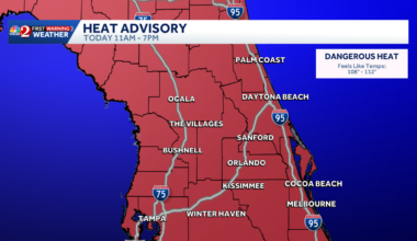 Dangerous heat index, storms and hail possible in Central Florida