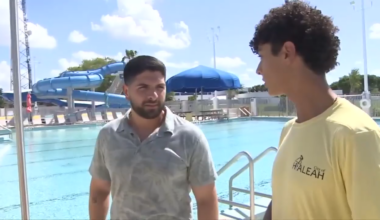 Lifeguards and Hialeah resident honored for saving elderly man experiencing medical emergency at pool - WSVN 7News | Miami News, Weather, Sports