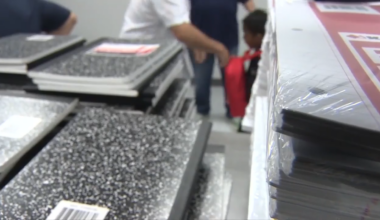 Riverside Elementary students get school supplies from Kiwanis of Little Havana, Miami Marlins Foundation - WSVN 7News | Miami News, Weather, Sports