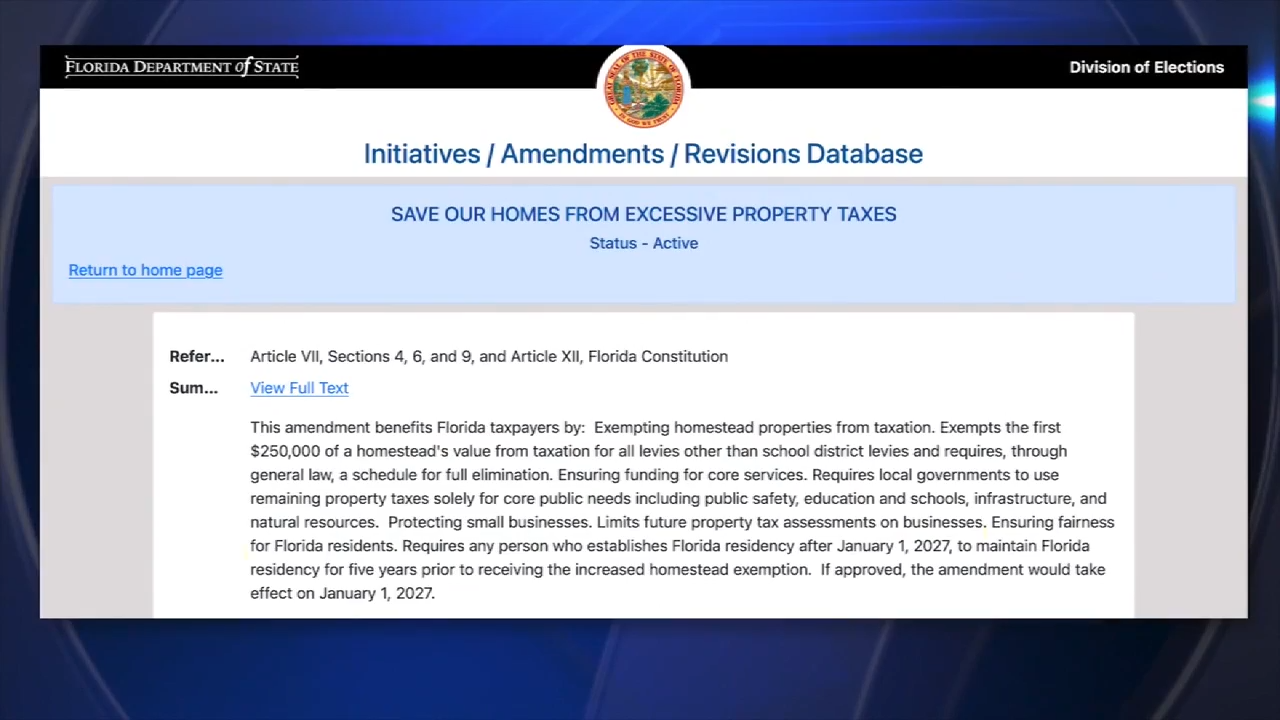 Judge rules Florida property tax amendment must be rewritten due to ‘misleading’ language - WSVN 7News | Miami News, Weather, Sports