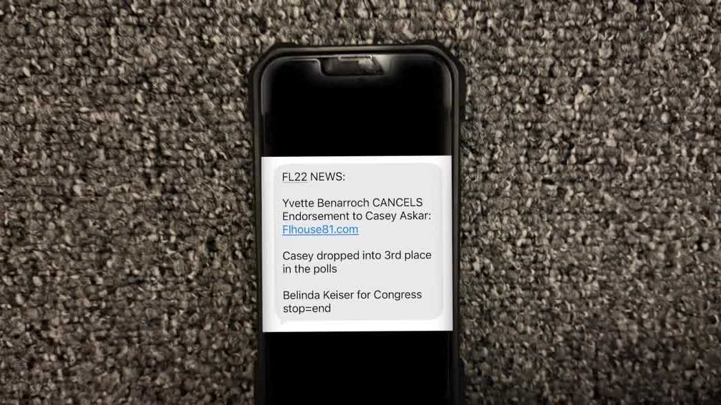 Florida voters raise concerns over campaign texts