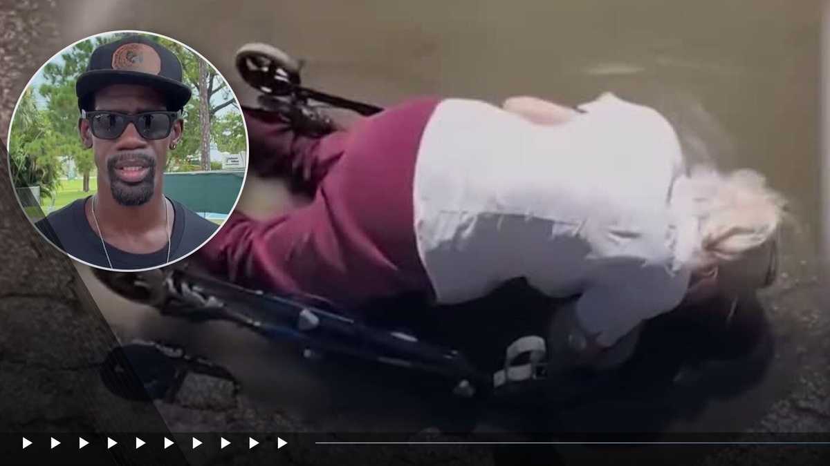 Elderly woman falls in the the road — then a stranger stopped