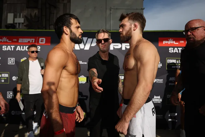 Gadzhi Rabadanov vs. Tracy Reeder - PFL Tampa ceremonial weigh-ins faceoff