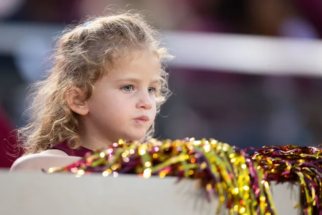 Florida State fans cheer on the Seminoles as they defeat New Mexico State in the first home game of the season on Saturday, Aug. 29, 2026.