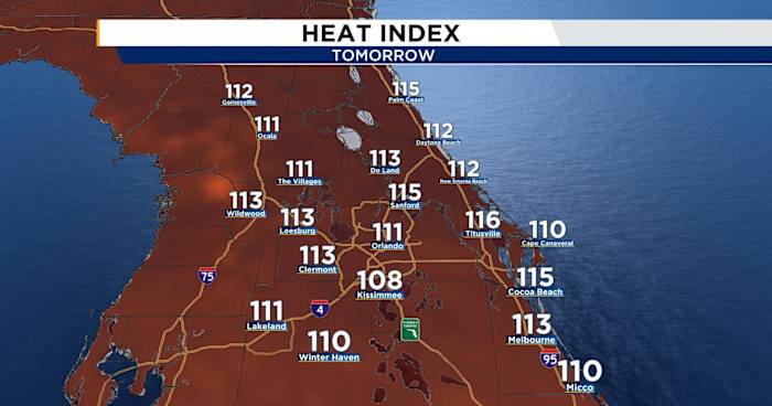 Extreme heat warning issued for parts of Central Florida