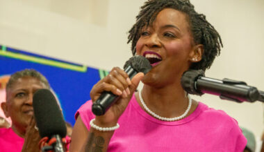 Angie Nixon victory celebration