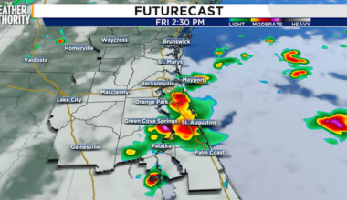 Friday’s forecast brings more rain, stormy weather to Northeast Florida, Southeast Georgia