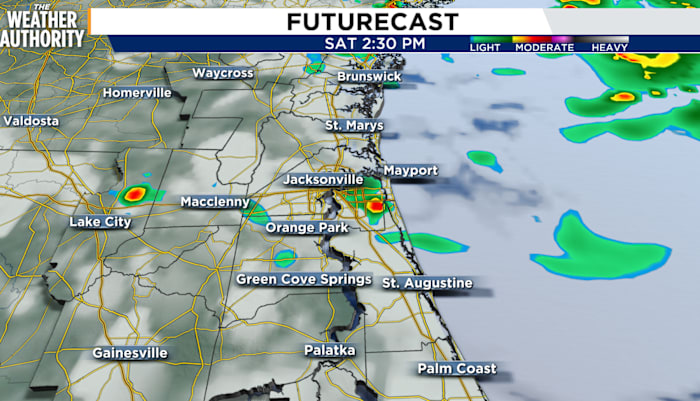 Widespread rain on Saturday could lead to localized flooding in Northeast Florida, Southeast Georgia
